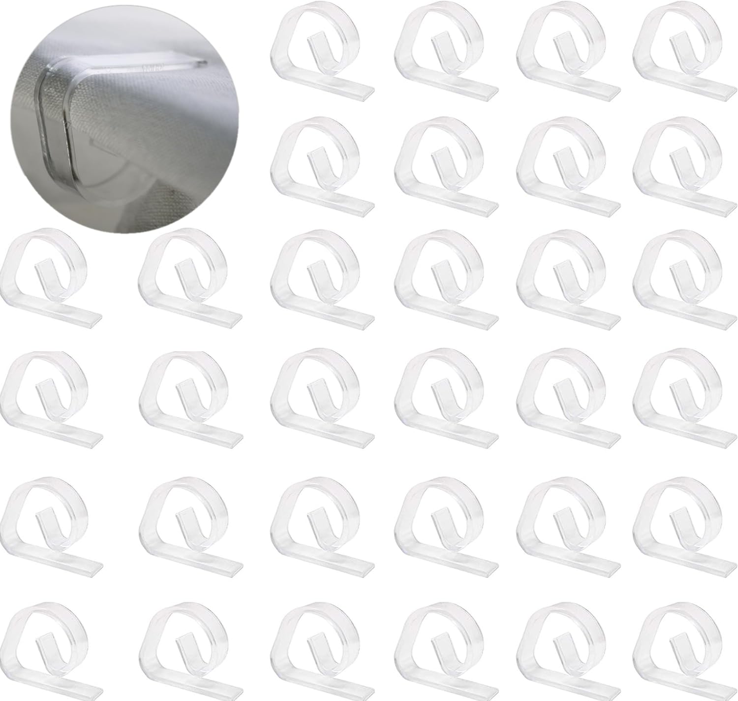 Clear Plastic Tablecloth Clips – Picnicking Accessory - Set of 72