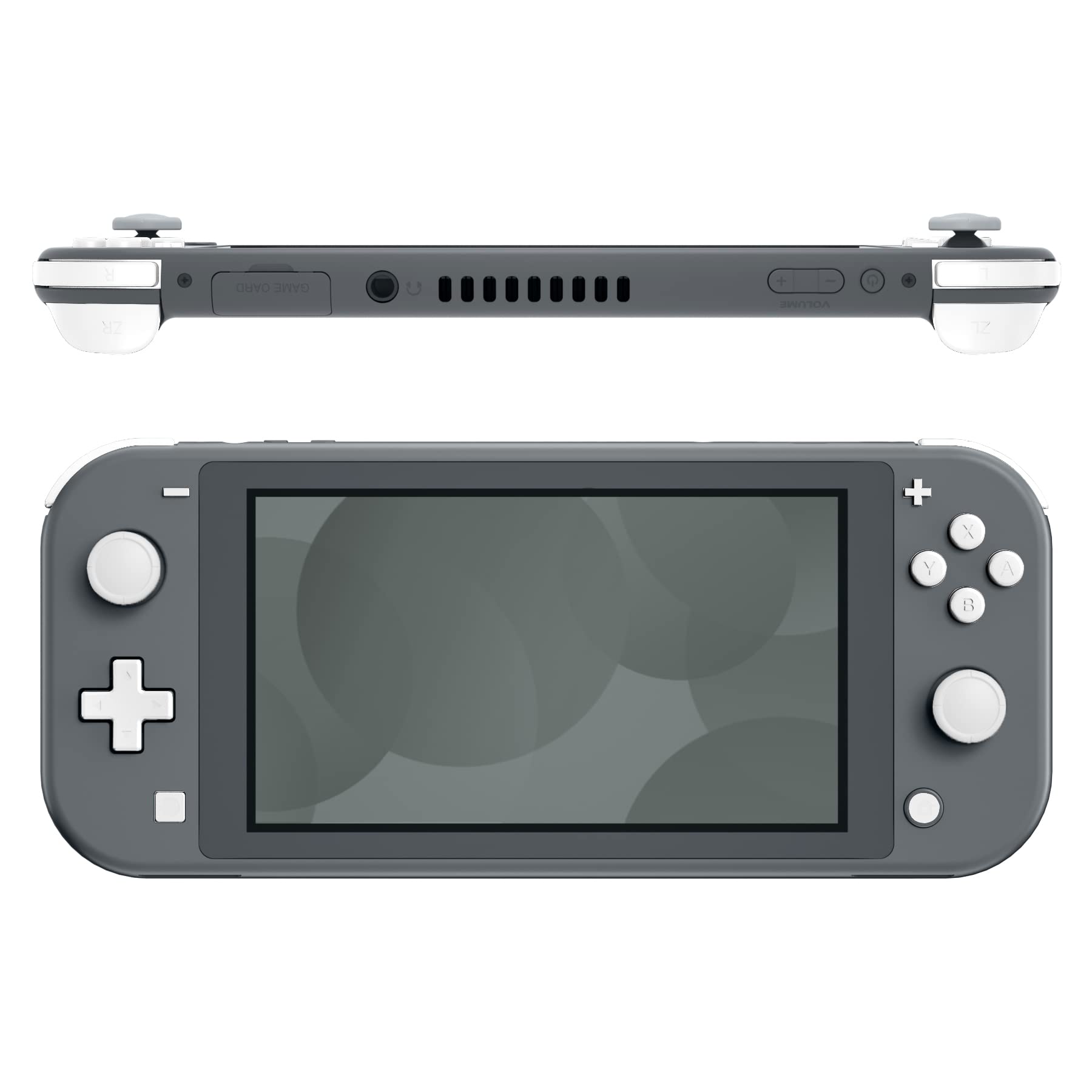 eXtremeRate White Replacement ABXY Home Capture Plus Minus Keys Dpad L R ZL ZR Trigger for Nintendo Switch Lite, Full Set Buttons Repair Kits with Tools for Nintendo Switch Lite
