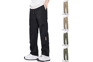 Mens Cargo Pants Fashion Lightweight Thin Quick Dry Athletic Gym Pant Ice Silk Outdoor Workout Running Drawstring Trousers