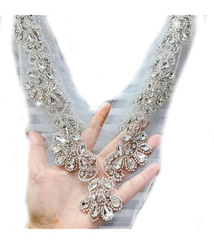 Parches De Diamantes De Imitación Con Charreteras - Para Vestidos, Manualidades, Bodas, Dorado