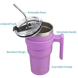 Konokyo 40 oz Tumbler with Handle and 2 Straw 2