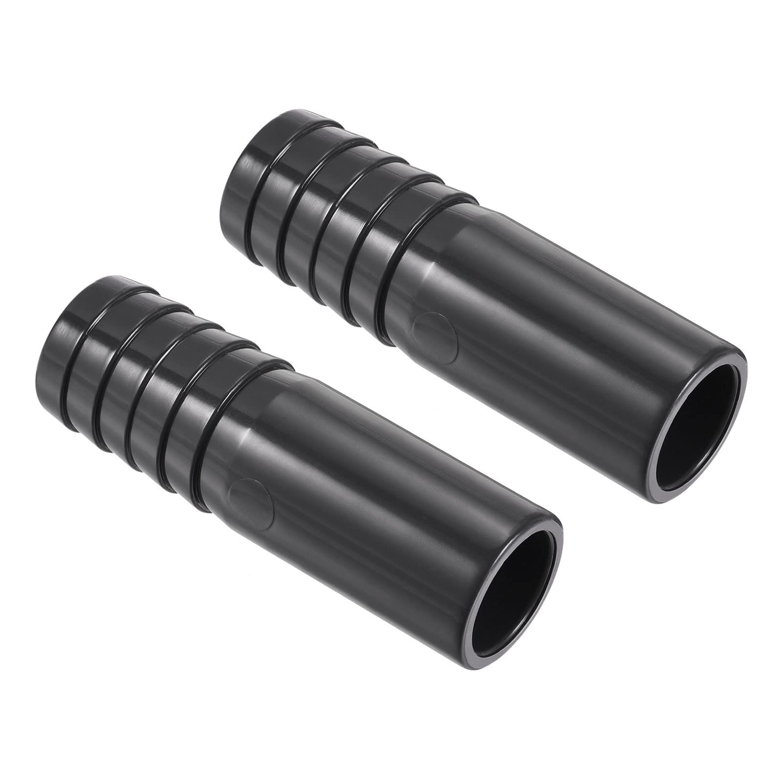 M METERXITY 2 Pack PVC Pipe Fitting - Water Tube Connector, 25mm Barb Straight Pipe Joint, Apply to Outdoor/Garden/Pool (OD 25mm, Black)
