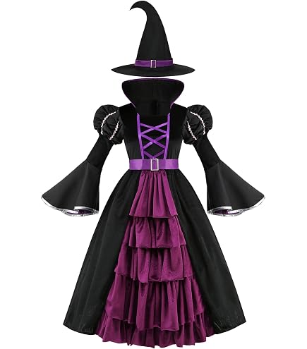 Rubies Bruja Moonlight Purple Para Niña, Vestido Color Lila