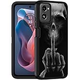 FQTBCEARI Designed for Moto G Power 5G 2024 Case, Military Grade Heavy Duty 3-Layer Shockproof Full-Body Protective Cover for Motorola Moto G Power 5G 2024, Funny Skeleton Skull