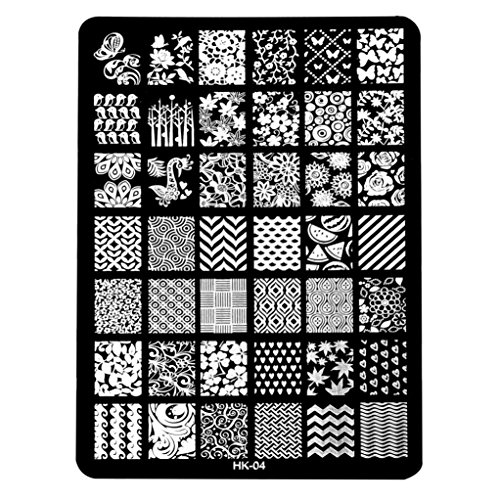DEESEE(TM) DIY Nail Art Image Stamp Stamping Plates Manicure Template (D)