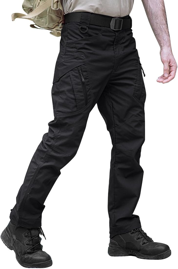TACVASEN Men's Tactical Cargo Pants Outdoor Sport Military Ripstop Pants: Clothing