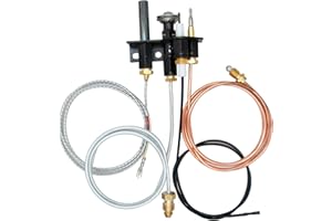 DEEKOOL 69l17, J4117, 904405 Fireplace Natural Gas Pilot Assembly 108084-02, 69l1701, Compatible with Lennox, Ihp, Serefina, Superior, Astria Direct Vent Natural Gas Fireplaces