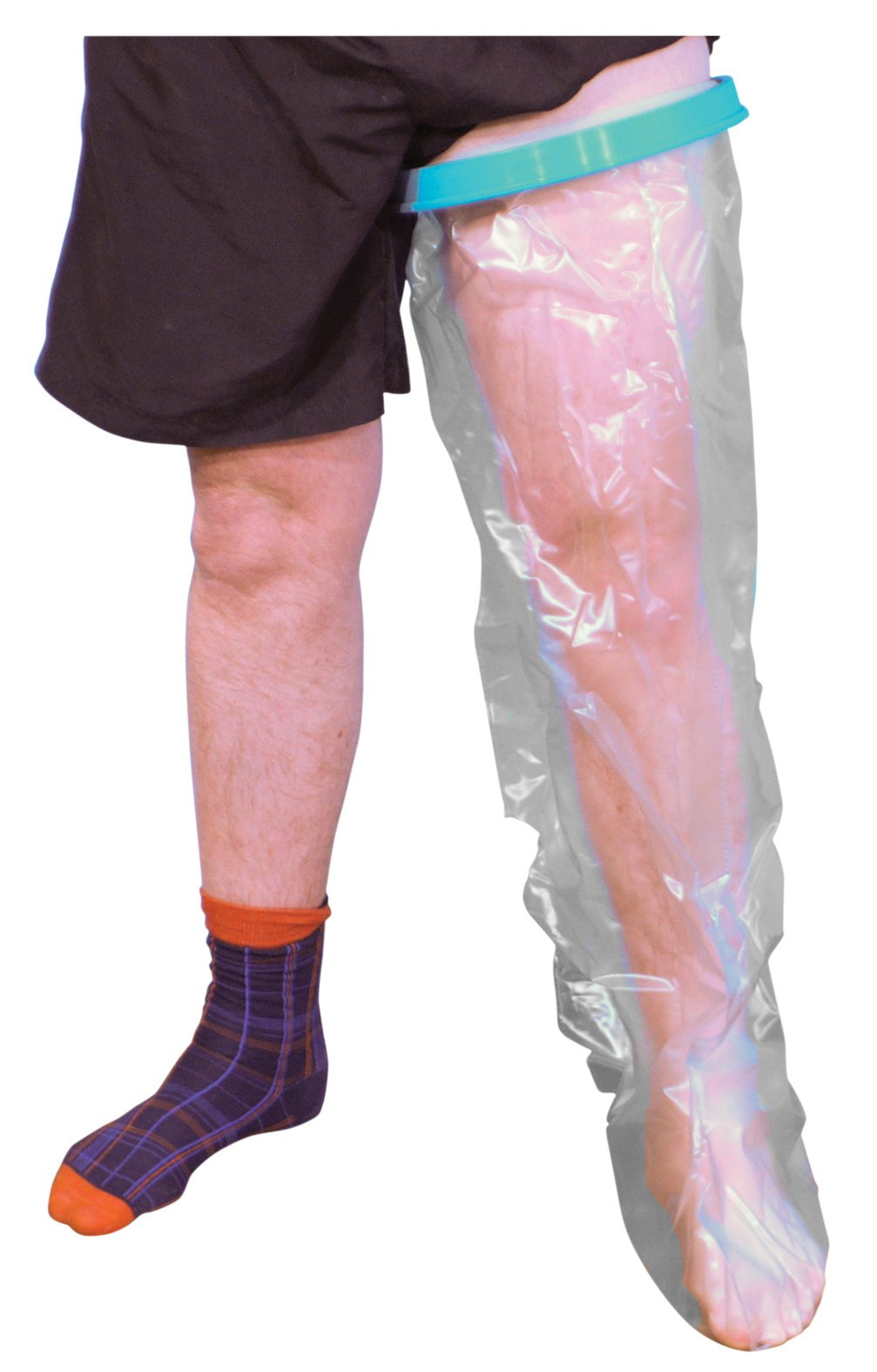 Aidapt Adult Reusable Waterproof Protector for Long Legs to Keep Casts, Bandages and Dressings on Legs, Feet, Ankles and Knees Dry When Showering and Bathing.