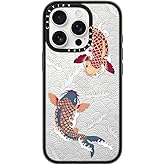 CASETiFY Compact Case for iPhone 16 Pro [Lightweight / 4 ft. 2X Military Grade Drop Protection/Slim] - koi Fish Japanese Tattoo Style - Clear Black