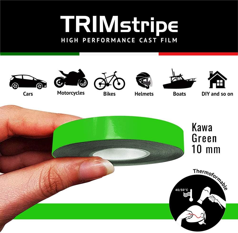 4R Quattroerre.it 10500 Trim Stripes Adhesive Strips for Cars Kawa Green, 10 mm x 10 mt - Image 3