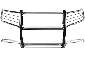 BLACK HORSE OFF ROAD Black Horse Grille brush Bumper Guard Modular Stainless Steel Compatible with 2016-2023 Toyota Tacoma-17A096402MSS