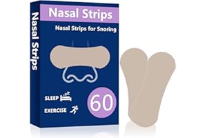 HuiPoLii Nasal Strips for Snoring(60 Count),Nose Strips for Breathing,Invisible Strong and Effective Nasal Strips, Anti-Snoring, Suitable for Both Men and Women.