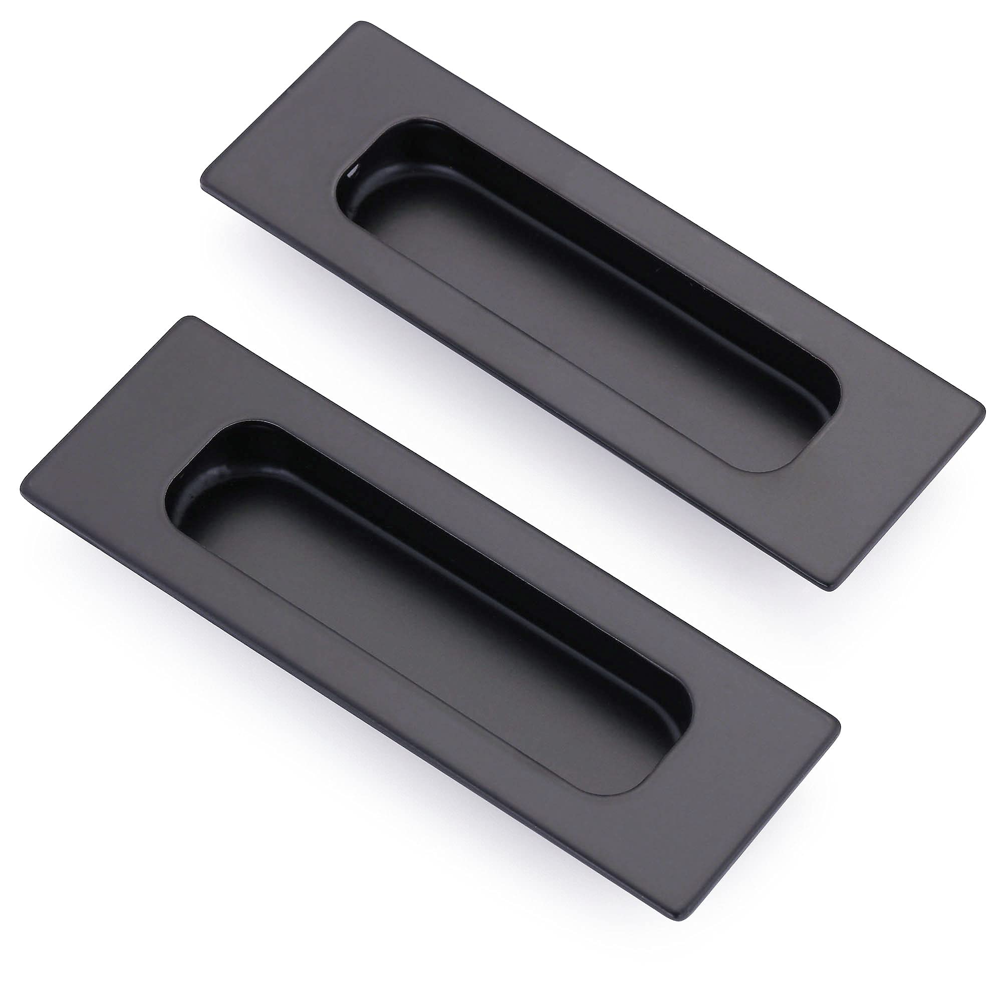 Buy Lpraer 2 Pack Flush Pulls for Sliding Doors 4.75"x1.6" Matte Black