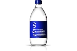 Aeras Still Natural Mineral Water, Premium Glass Bottle Drinking Water, Each Pack of 12 (12x330ml)