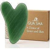 DoSensePro Jade Gua Sha Facial Tool - 100% Natural Xiuyan Jade Authentic Stone for Face Sculpting, Puffiness Relief, Lymphatic Drainage & Skin Glow