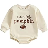 Adobabirl Baby Halloween Outfit Girl Boy Pumpkin Ghost Sweatshirt Romper Oversized Sweater Jumpsuit Cute Fall Winter Clothes