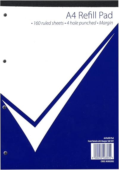 nu: Office A4 Refill Pad 160 Pages White Nu Notebooks