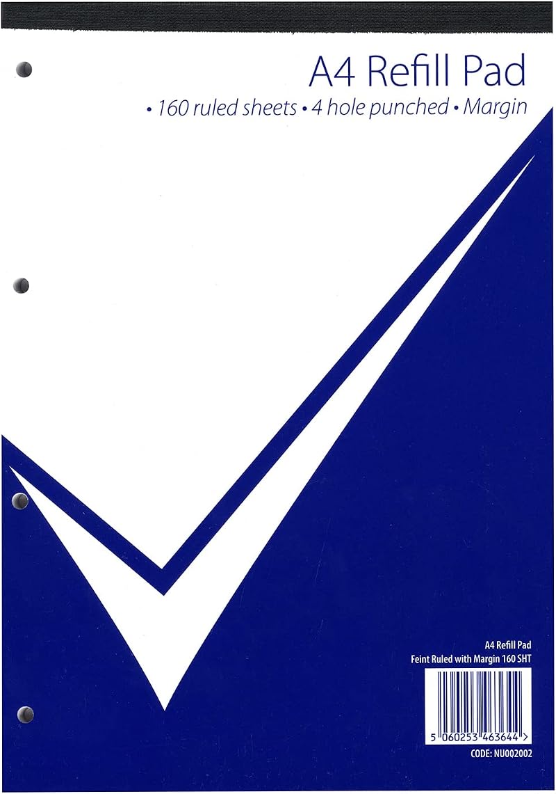nu: Office A4 Refill Pad 160 Pages White Nu Notebooks