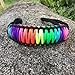 MOCE Handmade Paracord Handle for 20 oz. Tumbler, Colorful/Black