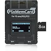Guilekeys PSxMemCard Game Memory Card Compatible with PS2/PS1/PS One Console, 8GB MicroSD Card Include, Supports Firmware Upgrade, Unlimited Storage and Sd2psXtd, High Speed