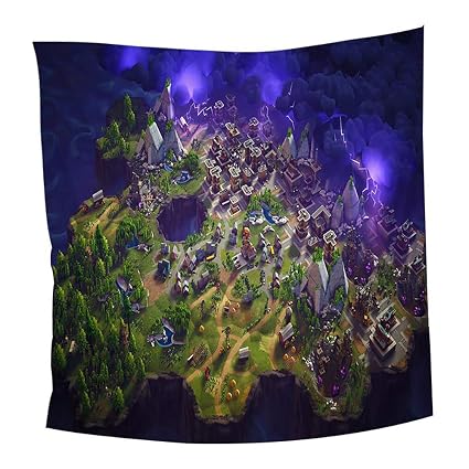 amazon com wall tapestry fortnite print wall art home decor bedroom living room dorm wall hanging tapestry for fortnite game enthusiast style 4 150130cm - fortnite hanging