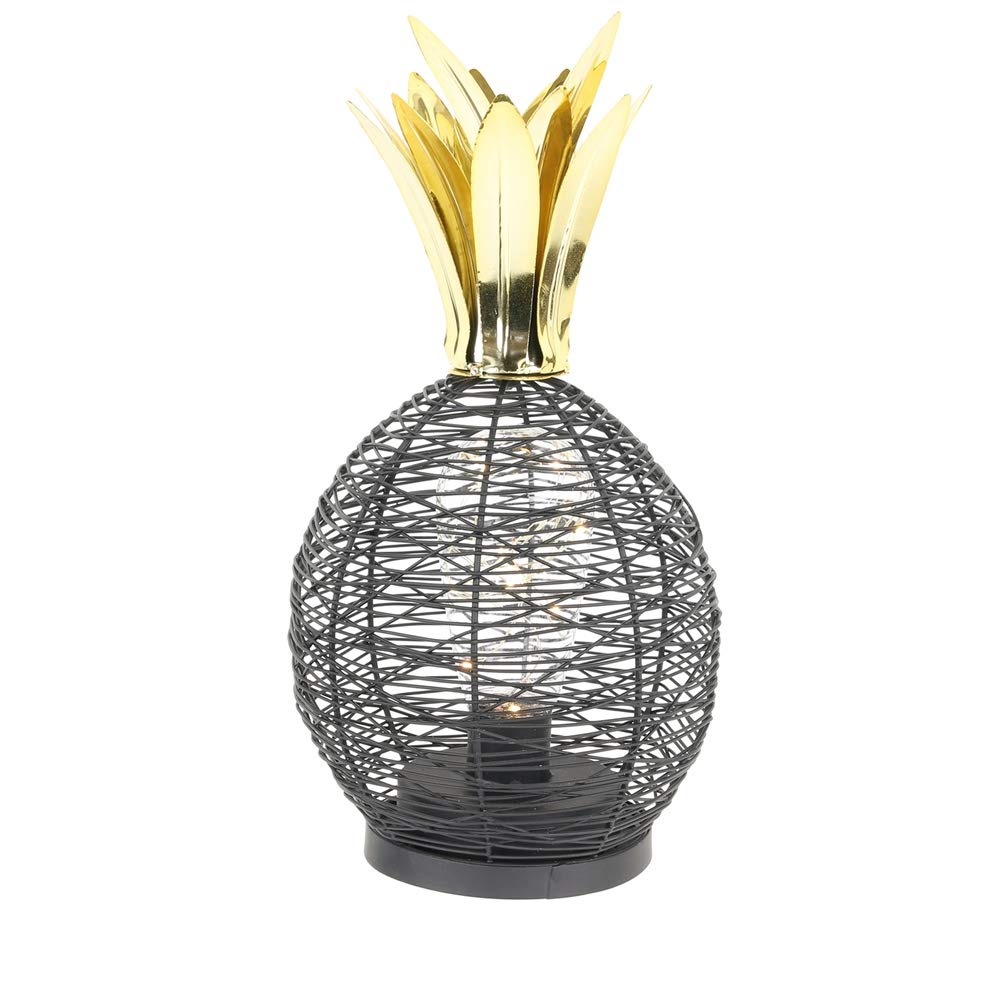 THE HOME DECO FACTORY LÁMPARA PIÑA LED H.27,5 cm, Metal, Noir Dore CMLA9967
