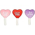 Pearhead Valentine's Day Plush Dog Toys, Holiday Pet Toys, Pet Owner Gifts, Squeaky Toys for Dogs, Candy Conversation Hearts Toys, Set of 3