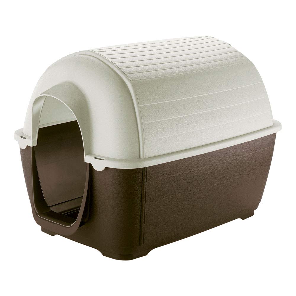 Ferplast Outdoor Dog Kennel Kenny 05 Dog House Made of Impact and UV-Resistant thermoplastic Resin, Liquid Drain System, Ventilation Grill, Can be dismantled for Cleaning, 70 x 100,6 x h 70,5 cm