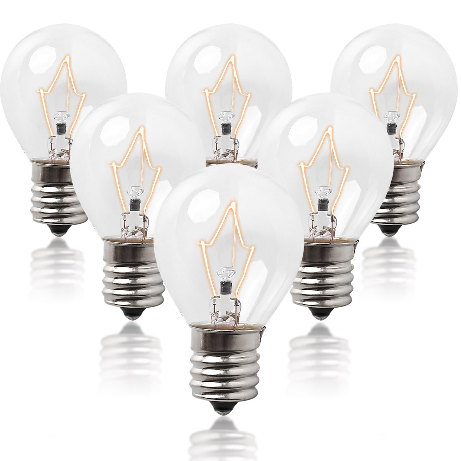 Photo 1 of Seentech S11 E17 Middle Base 40 Watt 120V Incandescent Bulbs Adjustable Warm White Light - Lava Lamp Replacement Bulb, Suitable for 14.5-Inch/20oz Flash and Lava lamp (6 Pack)