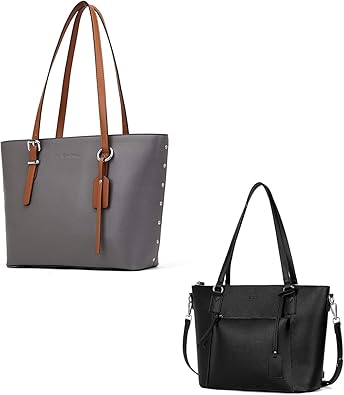 grey designer tote bag