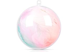 HIMALY 20 PCS 4 inch Ornament Balls Christmas Decoration Balls, Clear Plastic Fillable Ornaments Ball, DIY Clear Plastic Balls for Christmas, New Years Present, Birthday Wedding Home Decor (10cm)