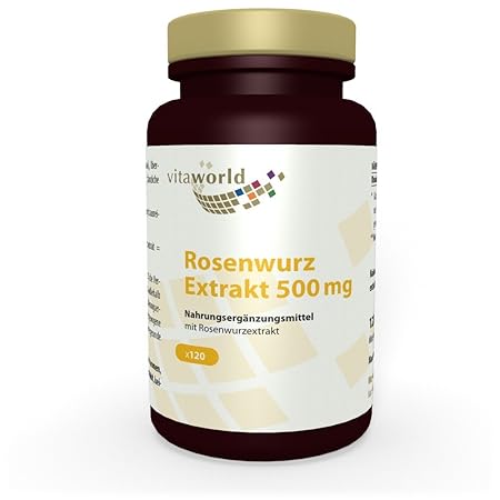 Vita World Rhodiola Rosea Rosenwurz Extrakt 500mg 120 Vegi Kapseln Apotheken Herstellung 3% Rosavin