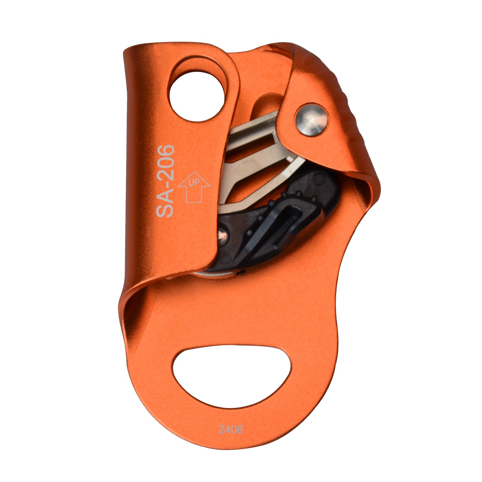 S.E.PEAK UIAA & CE Hand Ascender,140kgs Rappelling Gear Equipment With Ergonomic Rubber Handle For Rock Climbing Tree Arborist,Climbing Rescue Caving,Mountaineering, 8~13MM Rope,4kN Right Hand Orange In | Whizz Ascenders