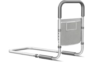 Fosdaling Bed Rails for Elderly Adults Safety: Adjustable Bed Assist Rails for Seniors & Patients with Storage Bag - Bedside Rail Handle Support Bar Bed Guard Rails - Fits King Queen Full Twin Medium