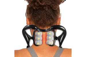 ZERUDR Neck Massager for Deep Tissue Pain Relief: 6-Ball Handheld Cervical Spine Massager, Neck Roller, and Shoulder Massager - Personalized Relaxation with Roller for Cervical Spine, Back, Legs (Black)