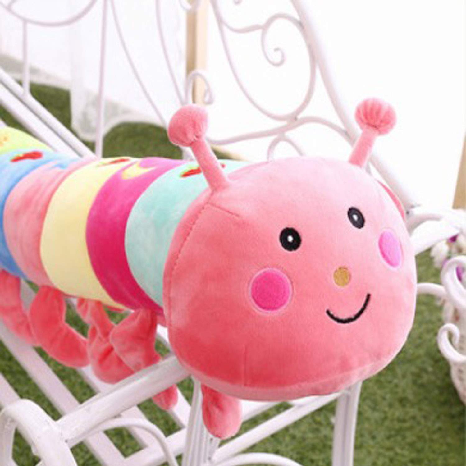 Buy VIS Cute Colourful Soft Plush Fabric Caterpillar Animal Toy (Pink