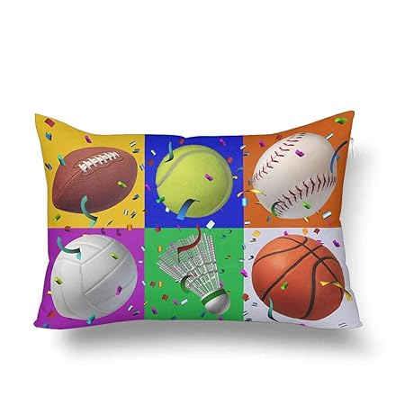 ceecarlee - Funda de Almohada para cojín, diseño de balón de ...