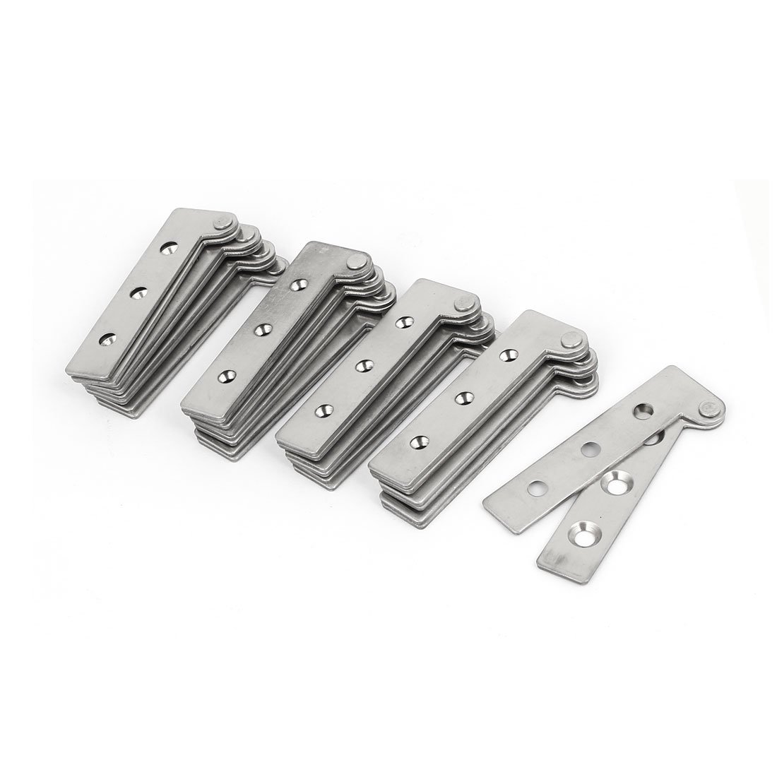 Sourcingmap Cabinet Door Box 64mm x 21.5mm Stainless Steel Inset Offset Pivot Hinge 15PCS