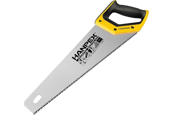 Hanpex 14" Pro Hand Saw, 11 TPI Fine-Cut Handsaw - Sharp Manual Saw Idea for Cutting Wood, Sawing, Gardening, Trimming, Plast