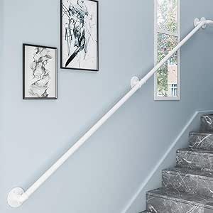 Soportes de barandilla de escalera modernos, blanco, kit de soporte de