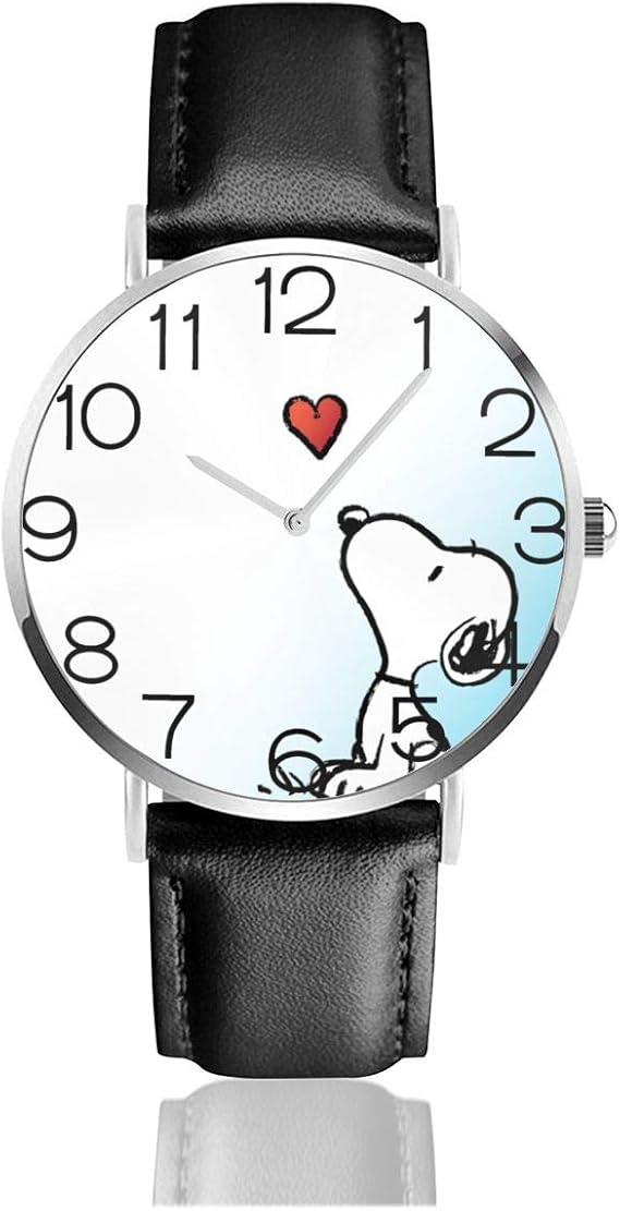 Amazon スヌーピーは愛の壁紙を掲げています 腕時計 クォーツムーブメント カジュアル ファッション 人気 薄型 防水 男女兼用 レディース 腕時計 腕時計 通販
