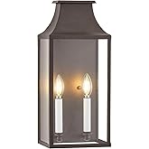 18"Medium Classic Outdoor Wall Lantern Light For House Exterior,Handcrafted Old Rust Metal Cage Mounted Pocket Wall Sconce W/