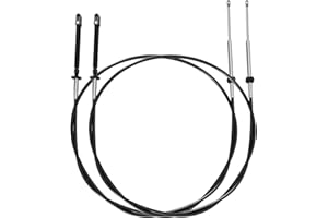 GUZIKO Throttle Shift Remote Control Cable Set, 2Pcs Marine Engine Control Cables Fit for Johnson Evinrude BRP OMC Outboard E