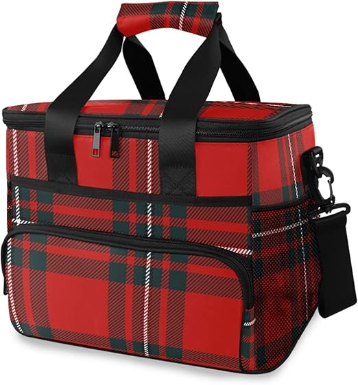 plaid lunch box