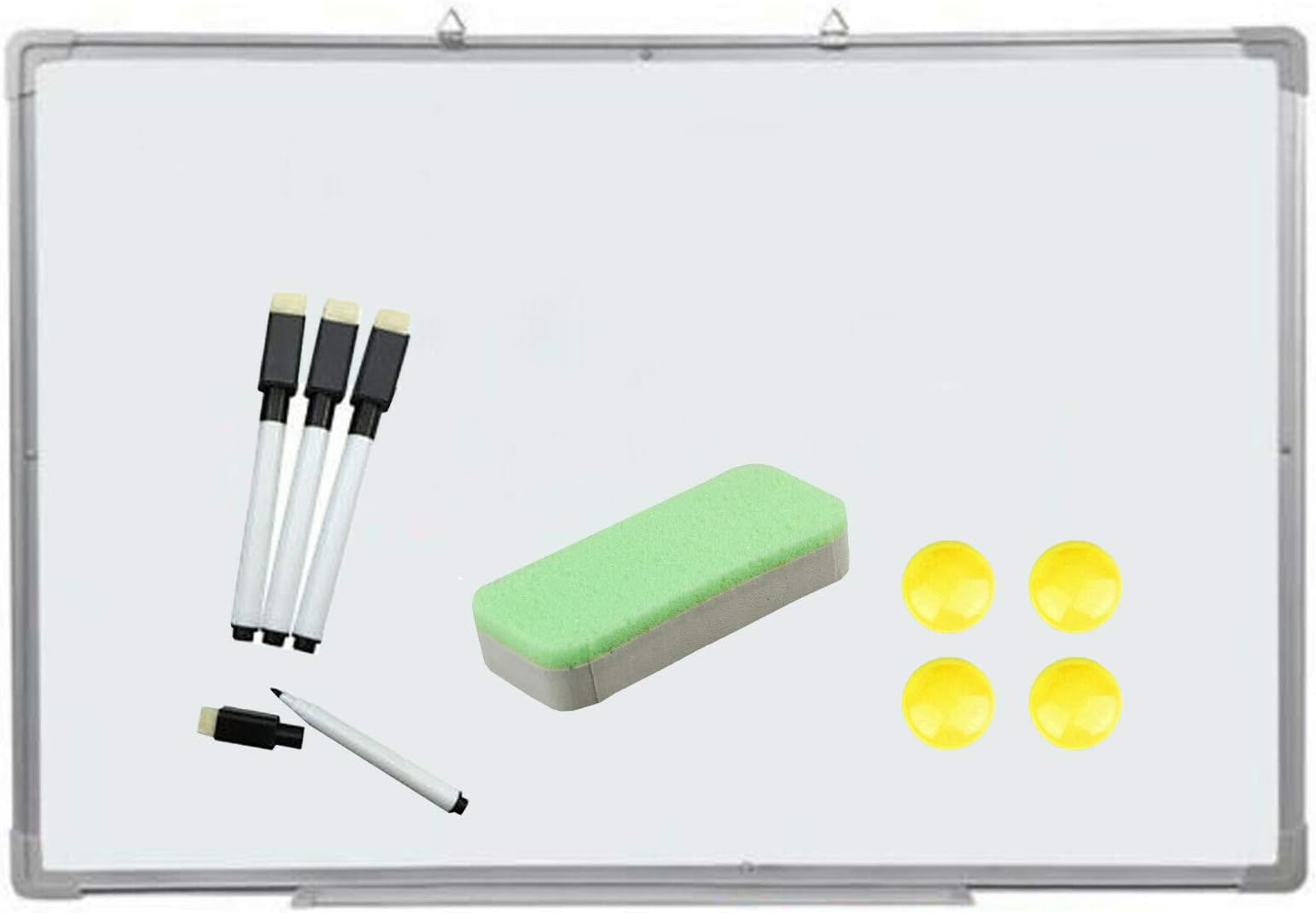 Large Magnetic Whiteboard Dry Wipe Drawing Board&Eraser Office Schol Notice Memo (500 x 350mm (50 x 35cm))