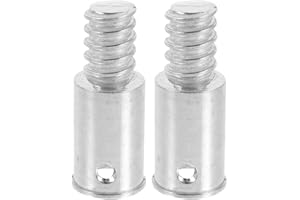 Gatuida 2pcs Broom Handle Threaded End Handle Tips for Metal Poles Tip for Extension Pole Threaded Tip Repair Kit Threaded Tip Replacement Push Broom Handle Pole Adapter for Mop Connector