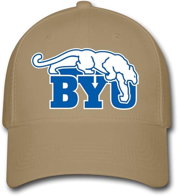 Adjustable BYU Cougars Football Baseball Cap Running Cap Khaki at