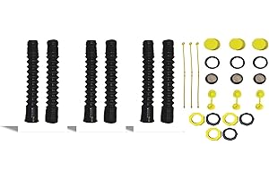 EZ-POUR Gas Can Spout Replacement – Multi-Use For Deluxe Gas Cans and Water Jugs (Pack of 3) - 1, 2, 5 Gallon HI-FLO System with Extension, Flame Arrestor, Flexible Gas Can Nozzle for Jerry Cans