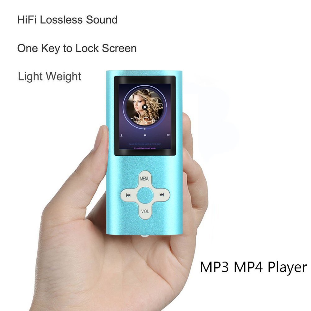 XPLUS MP3 MP4 Player with a 8 GB Micro SD card, Fashion Portable Digital Music Player / Video / Media Player / FM Radio / E-Book Reader, Ultra Slim 1.8