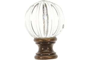 COOLHIYA 1Pcs Chic Light Knob Finial for Lamp Shade Contemporary and Glass Decoration Easy to Install